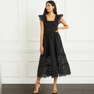Hill House Collector’s Edition Ellie Nap Dress Sheer Lace Blk Medium NWT